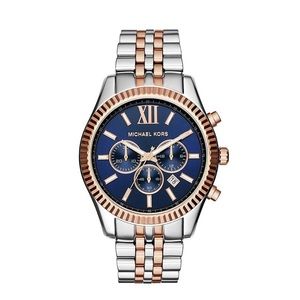 Michael Kors Silver and Rose Gold Watch